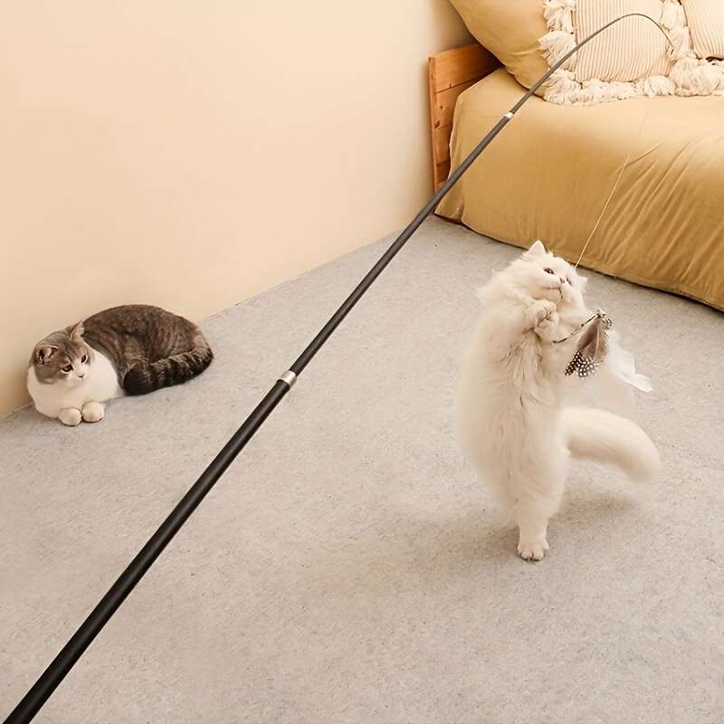 

Fukuchong " Extendable Cat Teaser - , Polycarbonate, Battery-free Interactive Pet Toy