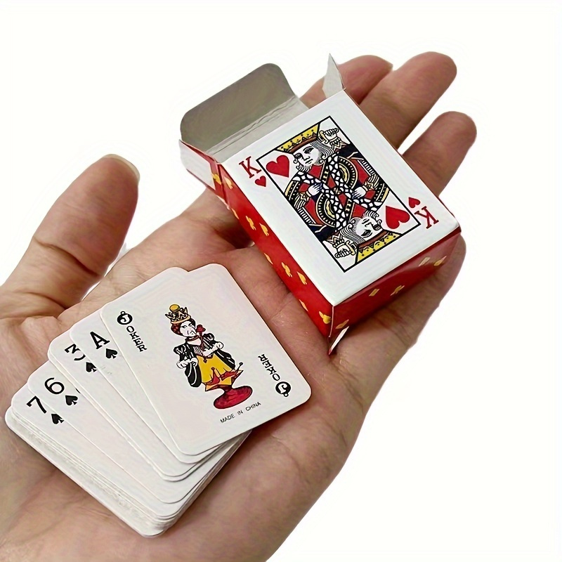 

Miniature Cute Cartoon Playing Cards Set - Portable Travel Size, Card Stock, Deck For Card Games