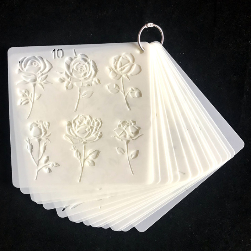 

20pcs Flower Painting Template Hollow Template Diy Decoration Hollow Template