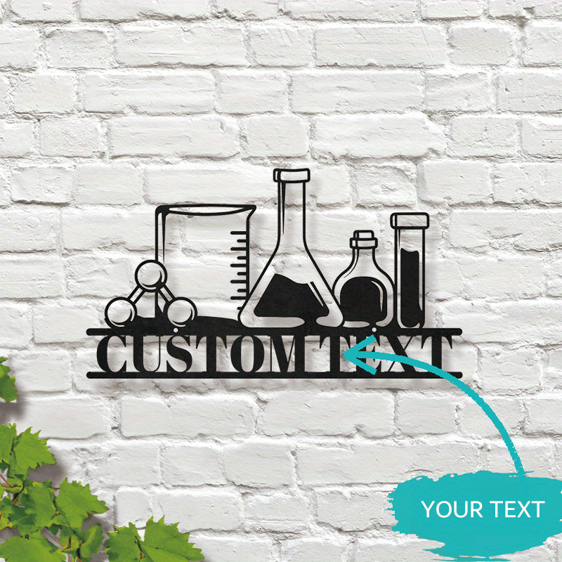 

Personalized Chemistry Metal Wall Art - Custom Iron Sign For , Science Enthusiast, Gift - Customizable Laboratory Decor