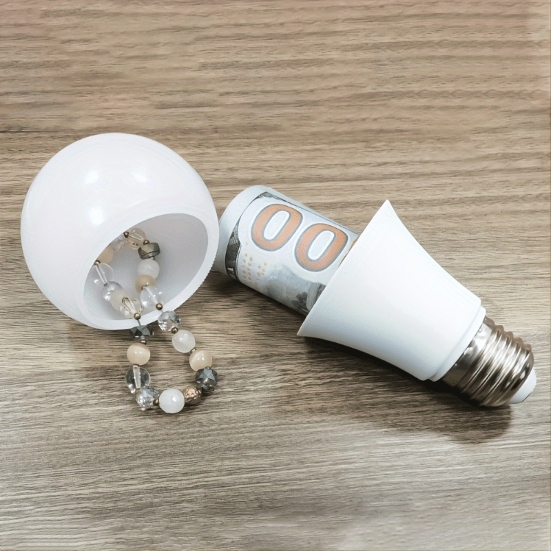 

Discreet Hideaway Light Bulb - For Jewelry, Money & , Non-waterproof Plastic, Security Diversion