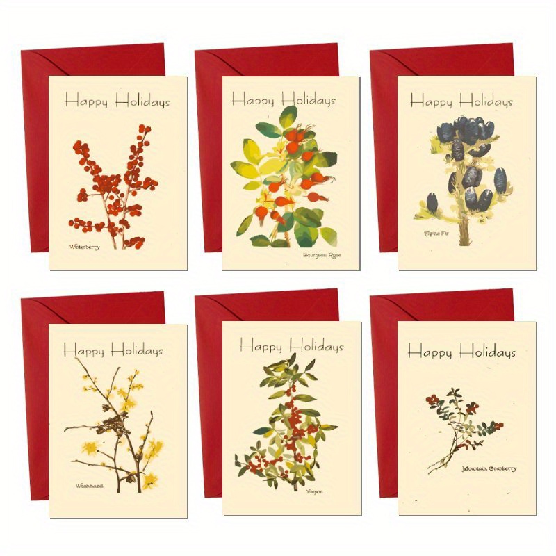 

12pcs Assorted Christmas Cards With Envelopes - 6 , 2 , Funny Holiday Greeting Cards For Everyone, Birthdays, Thanksgiving & More