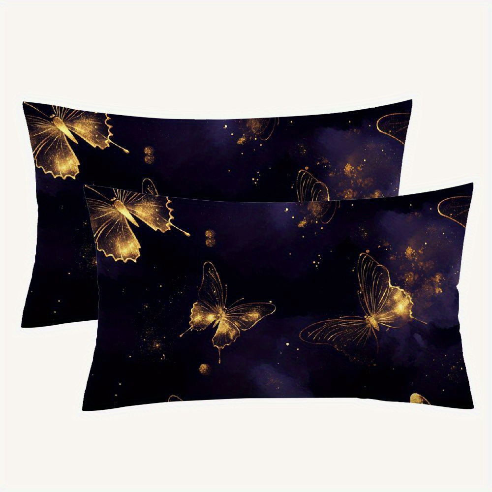 

2pcs Pillow Covers - Soft Plush, Zip Closure, Home & Sofa Decor