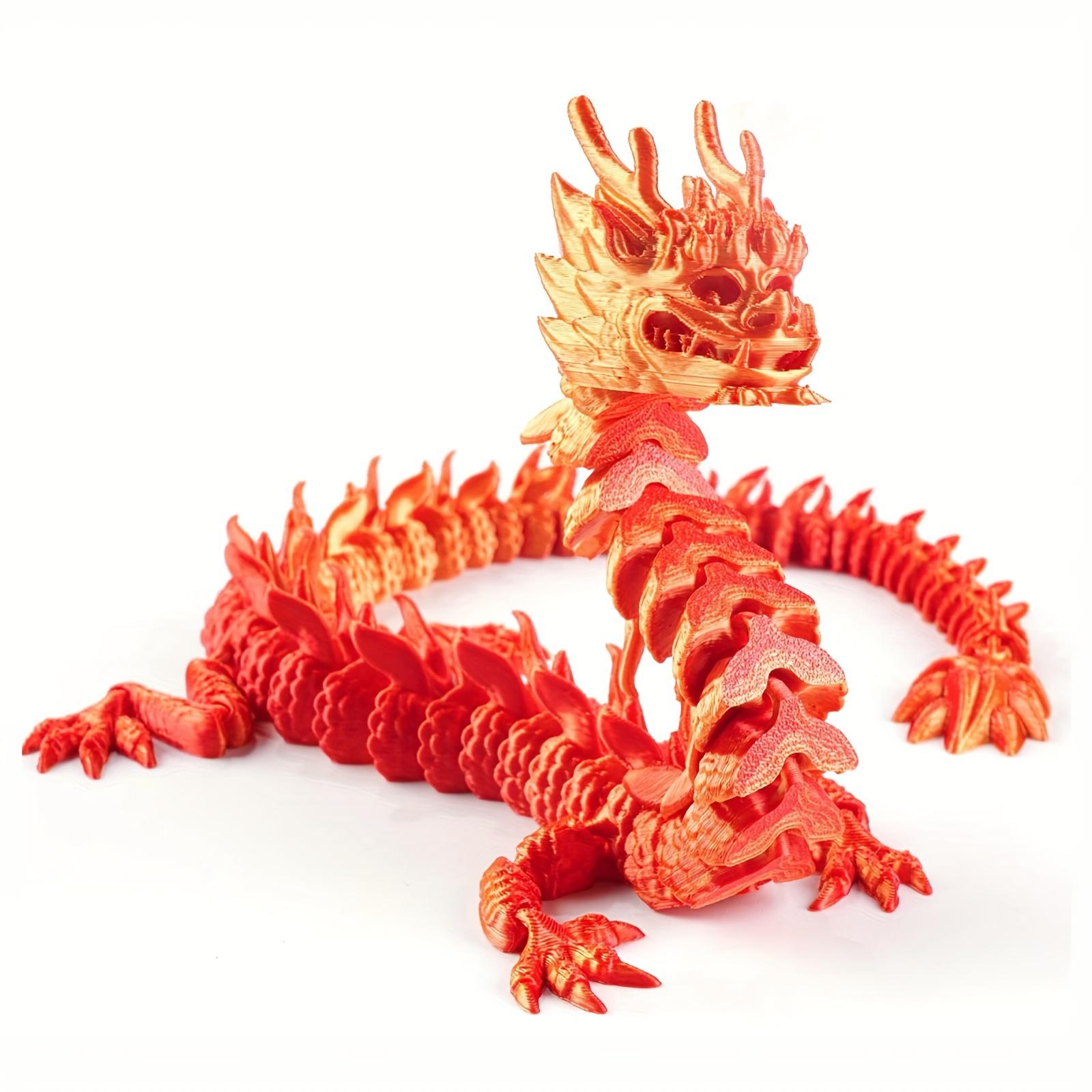 

1pc Articulated 3d Printed Dragon Model, Flexible Joint Collectible Figurine, Party Decor, Handcrafted Plastic Dragon Statue, No Electricity Needed, Home Office Bar Cafe Display Decoration