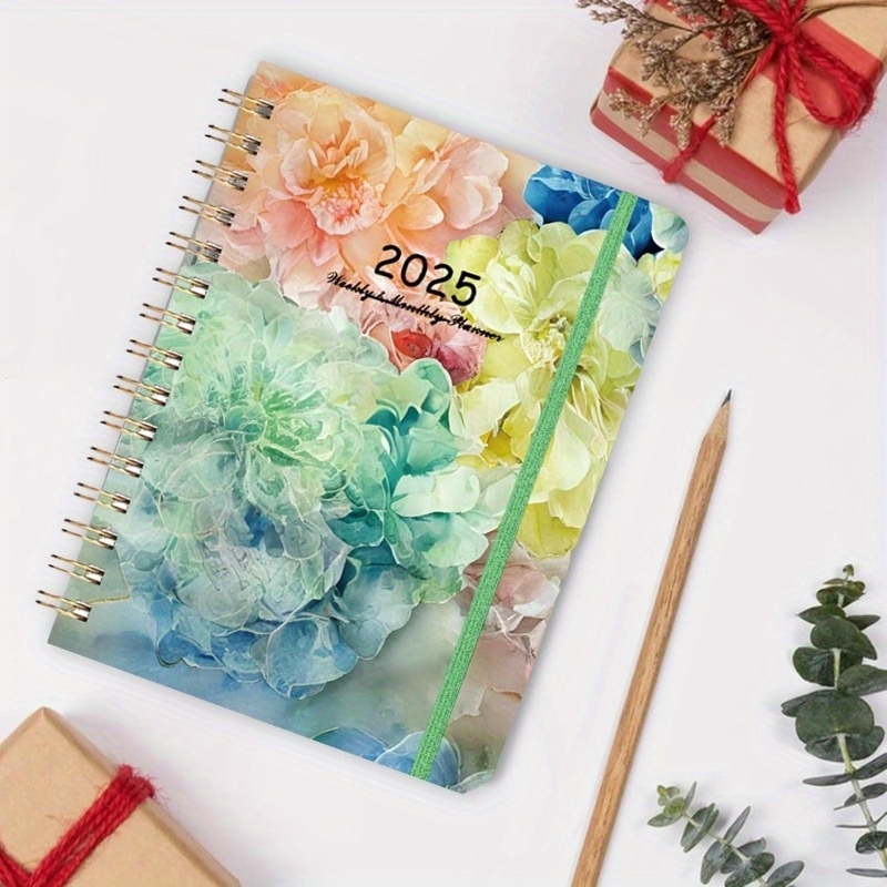 

2025 Monthly Planner/calendar, 6" X 8.5" Weekly And Monthly Calendar Planner, 2025 - December 2025, 12 Monthly Planner Teacher Planner Notebook, Flower Daily Planner