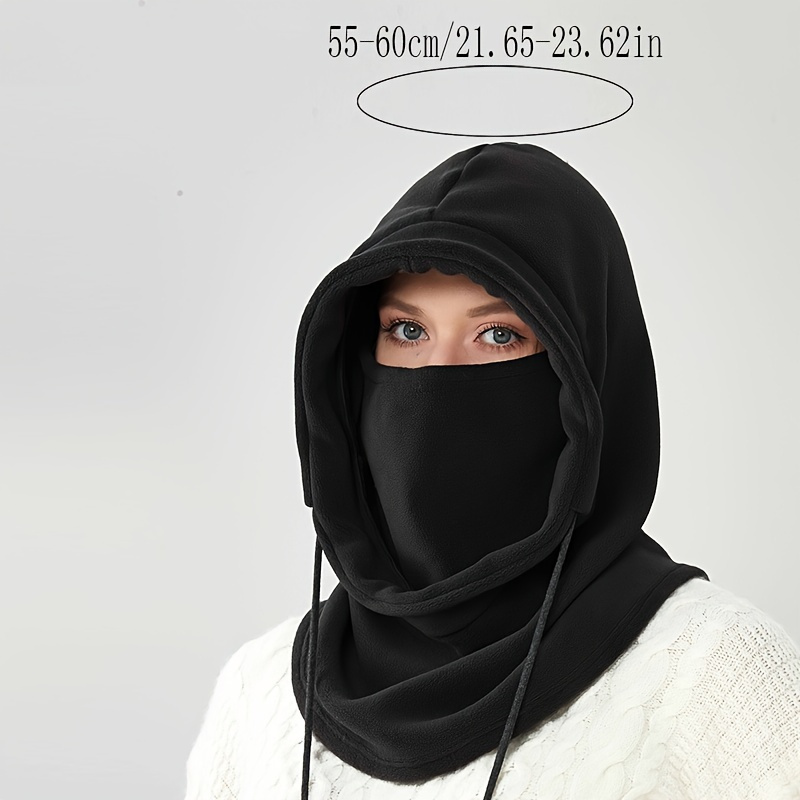 men's winter insulated hooded scarf integrated face cover Temu Oman