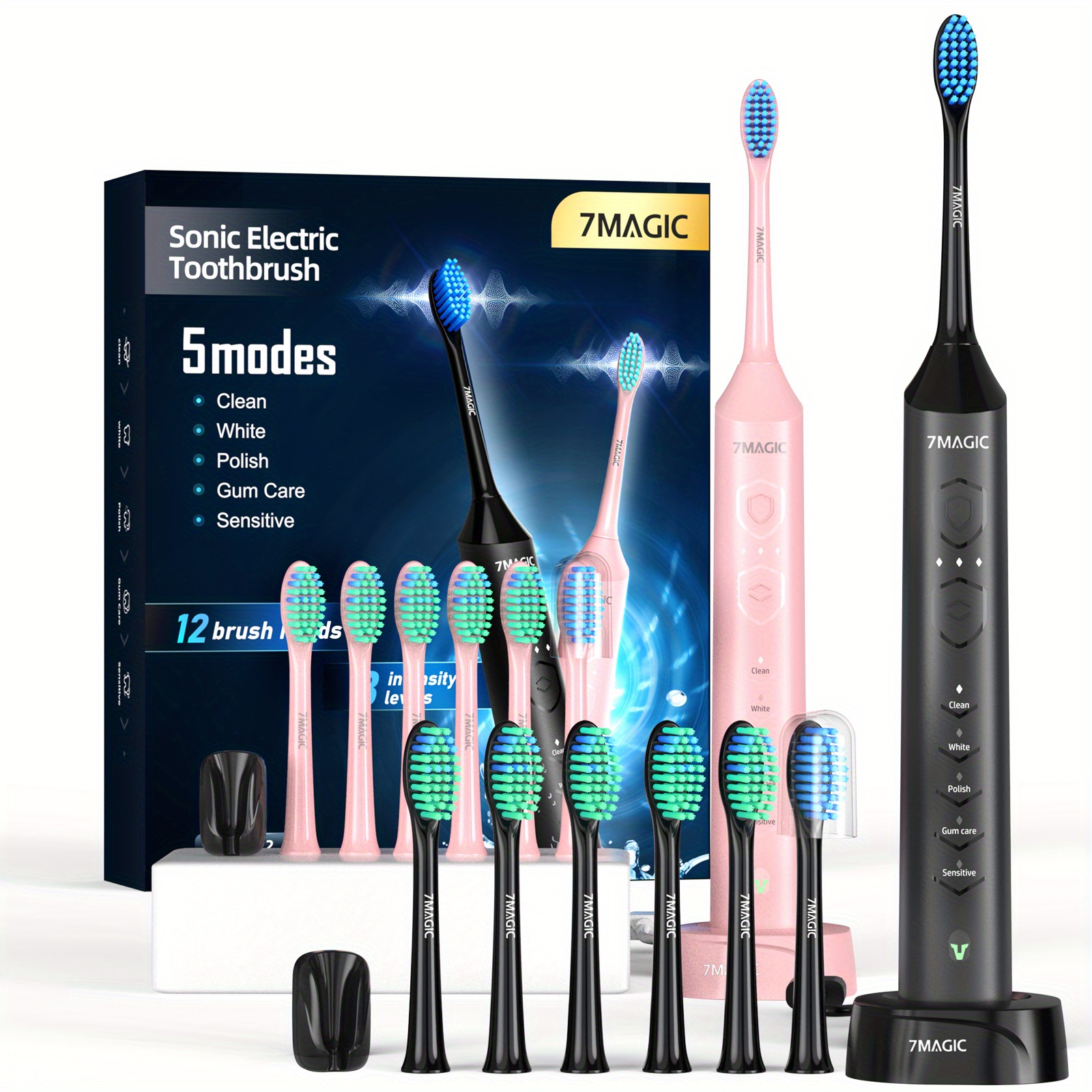 

Toothbrush Rechargeable Toothbrush, Cleaning 5 , 6 , Equipped Usb Stand Charging, Portable, Suitable For , Dormitory, , , , , ,