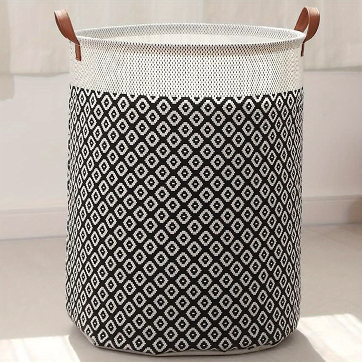 TEMU 1pack Collapsible Laundry Baskets With Reinforced Handles Large Capacity Laundry Hamper Organizer Waterproof Washing Bin For Bedroom, Bathroom, Dorm
