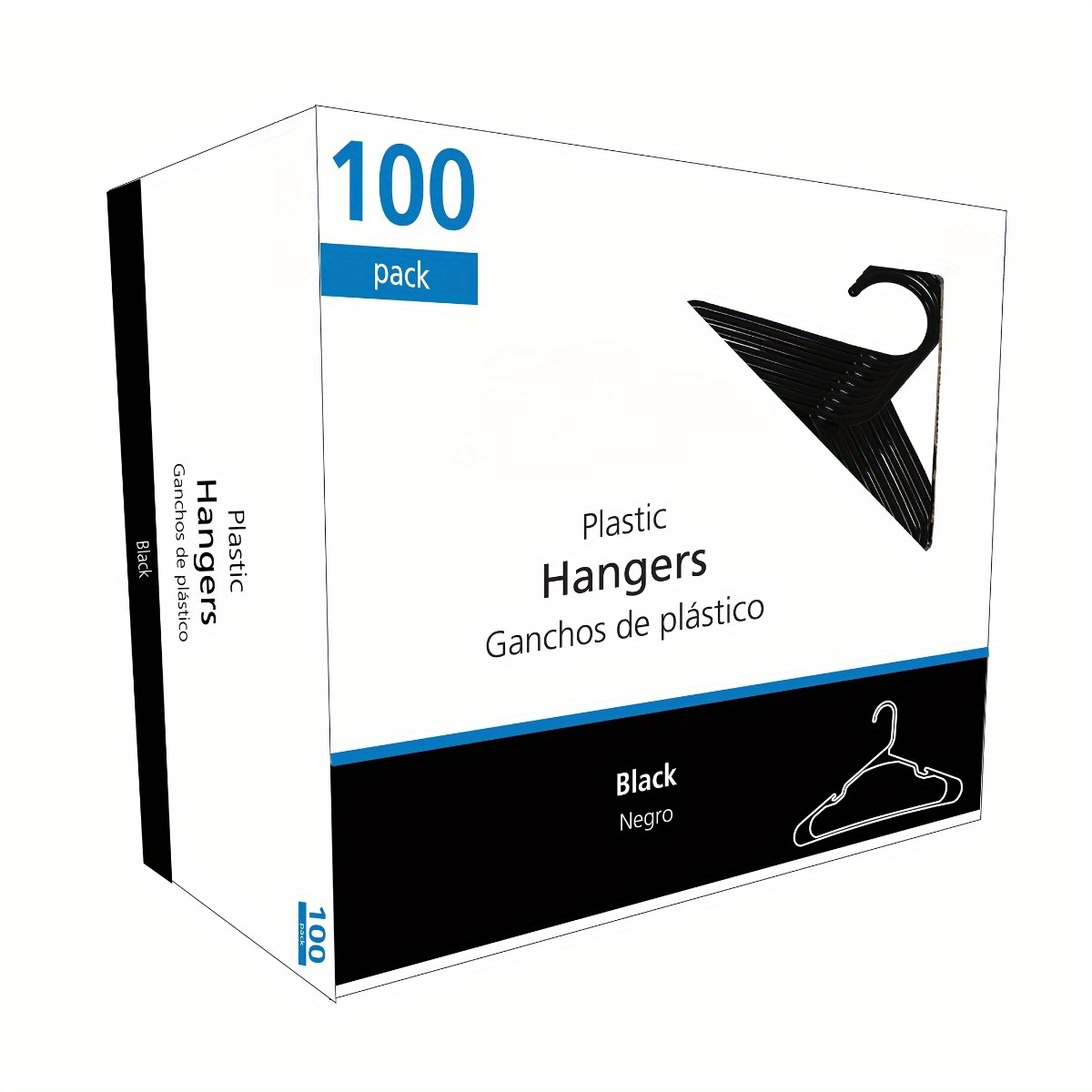 

100 Pieces : Premium Plastic Grooved Hangers