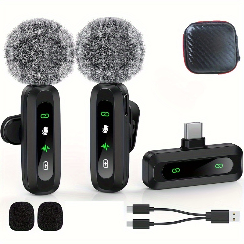 

Wireless Lavalier Microphone Intelligent Live Mini Microphone Video Smart Radio Honeycomb Microphone Trim Portable Microphone For Ktv, Interviews, Live , Computer, Outdoor Use Microphone