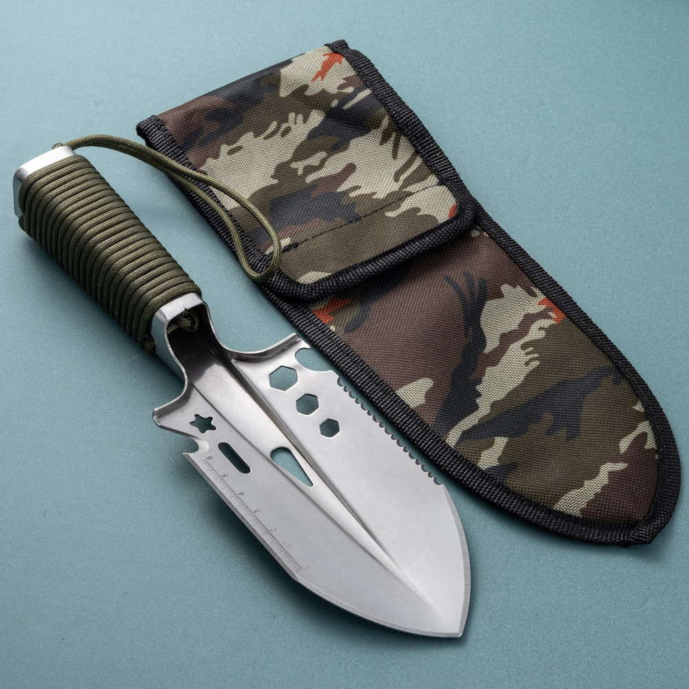 TEMU 1pc Stainless Steel Shovel Pocket Shovel Portable Shovel Survival Shovel Camping Shovel Outdoor Garden Tool Ground-digging Tool Multipurpose