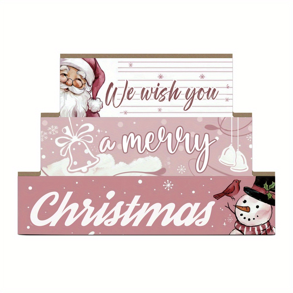 Decor Wooden Christmas Table Decoration - & Snowman , Figurine For , , - No