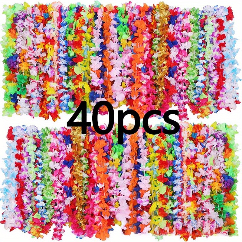 30/40/60pcs, Garlands For Party Decorations, - Additions For Beach Parties & Luau Celebrations - Durable, Festive Favors For Summer Fun, Birthdays & Events Decor