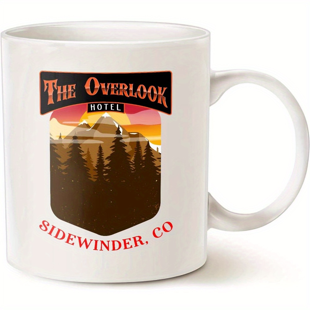 

Shining Inspired The Overlook Hotel Coffee Mug, Retro Vintage Shining Horror Movie Coffee Cup, 11oz White Mug With Double Side Print - Horror Movie Fan Gifts White 11oz Ceramic Mug