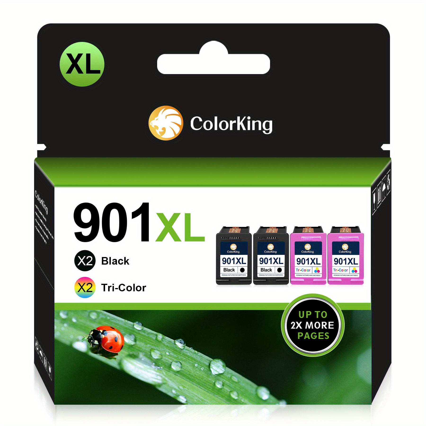 

901 Ink Cartridges Black & Replacement For 901 Ink 901xl 901 Xl Works With 4500, J4524, J4540, J4550, J4580, J4624, J4680 Printer