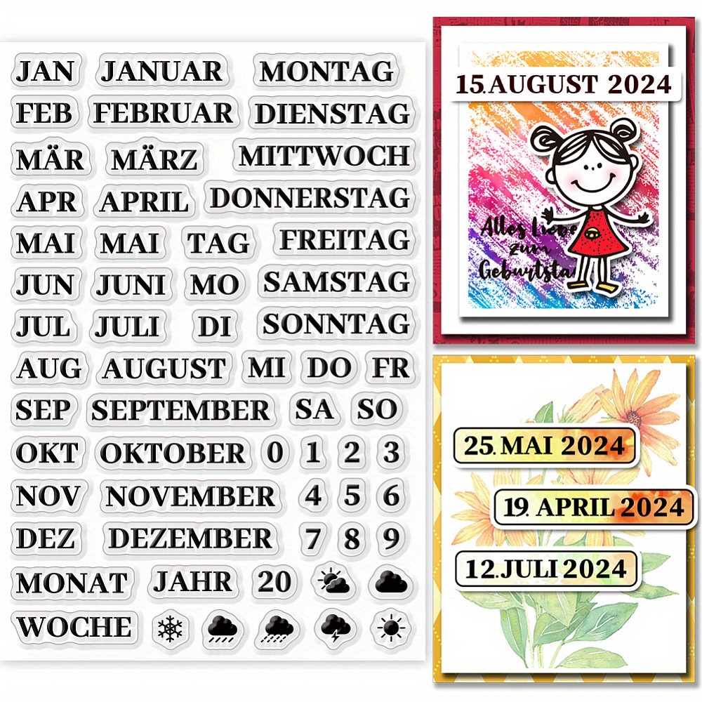 1sheet Summer Theme Pvc Plastic Clear Stamps For Diy Scrapbooking Photo Album Decorative Cards Making Word 160x110mm
