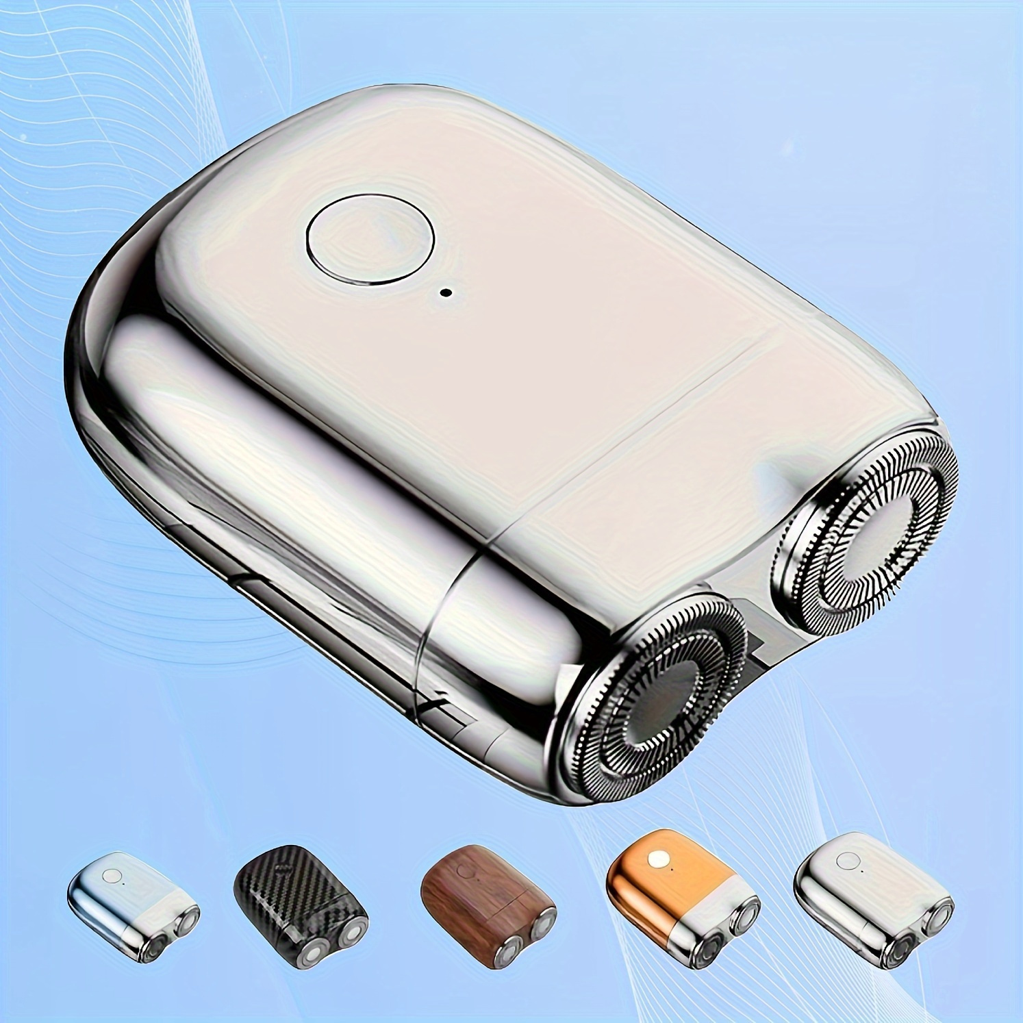 

A Portable Electric Shaver With A Golden Shell, A Mini Shaver, A Wet And Dry Electric Shaver, Rechargeable And Portable, Suitable For Travel And Camping.