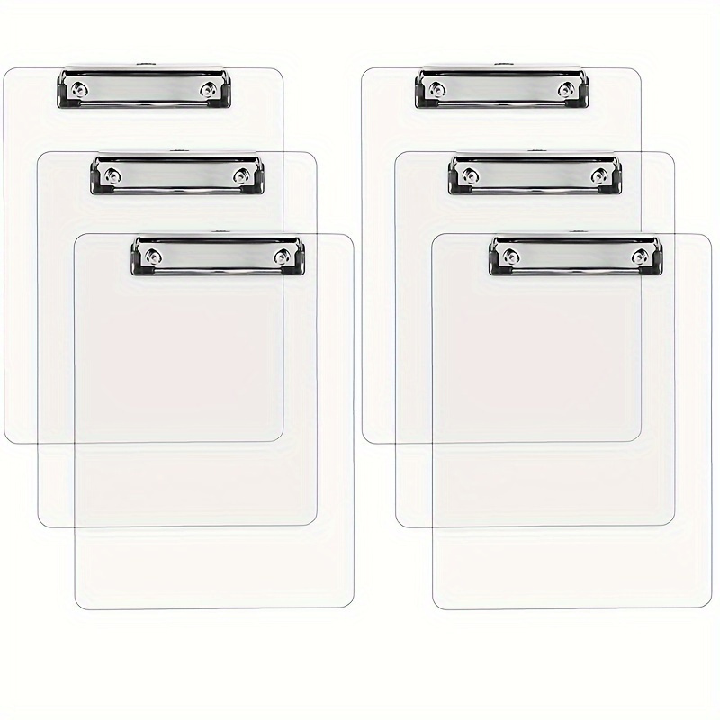 

Transparent Clipboard With Low-profile Clip - Holds Multiple Sheets, Ideal For Office & Study Use