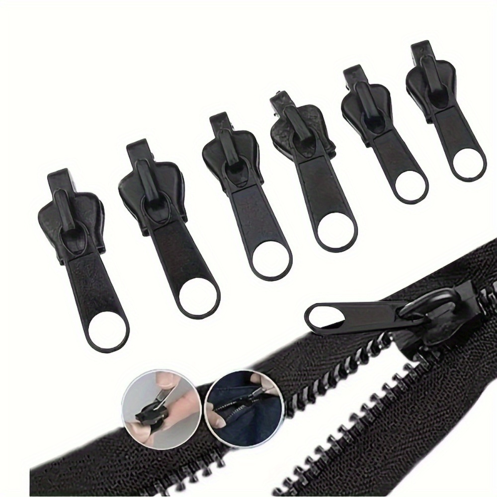 6pcs Instant Zipper Kit with Universal Design & Multiple Sizes, Replacement Zippers, Travel Accessories, Essential for Travel and Outings