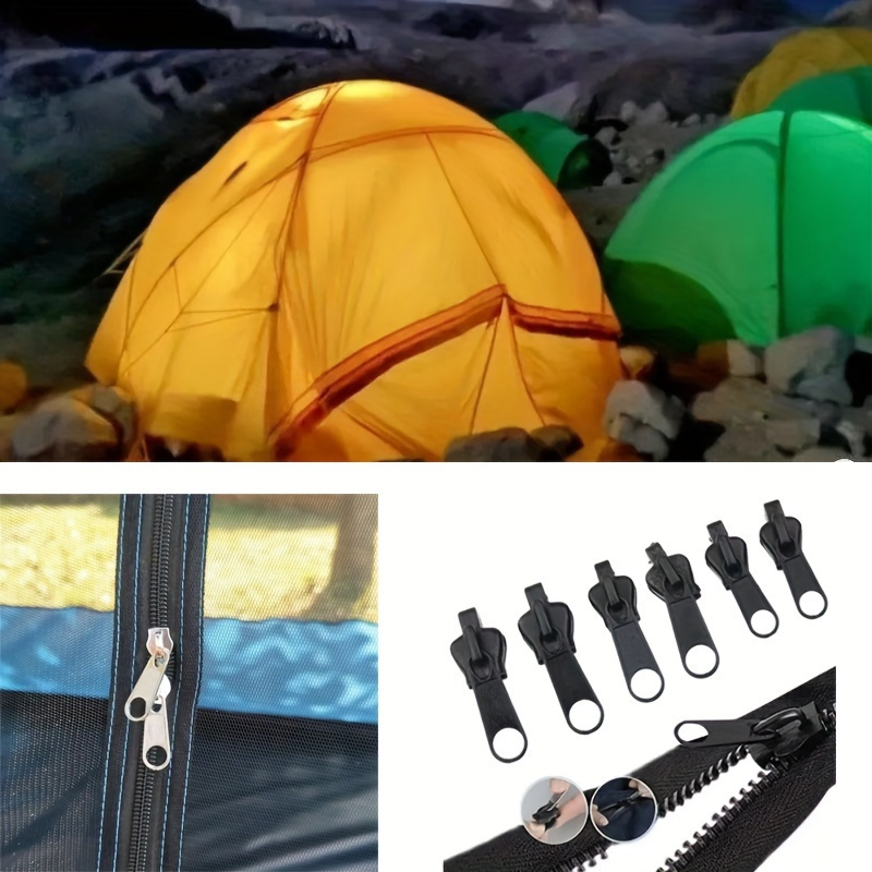 6pcs Instant Zipper Kit with Universal Design & Multiple Sizes, Replacement Zippers, Travel Accessories, Essential for Travel and Outings