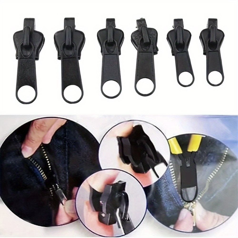 6pcs Instant Zipper Kit with Universal Design & Multiple Sizes, Replacement Zippers, Travel Accessories, Essential for Travel and Outings