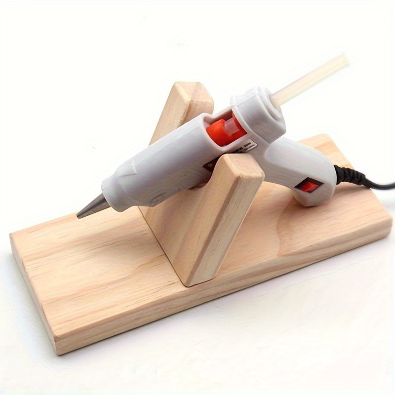 

Wooden Glue Holder Stand - Craft Adhesive Docking Station Accessory For Making Tools