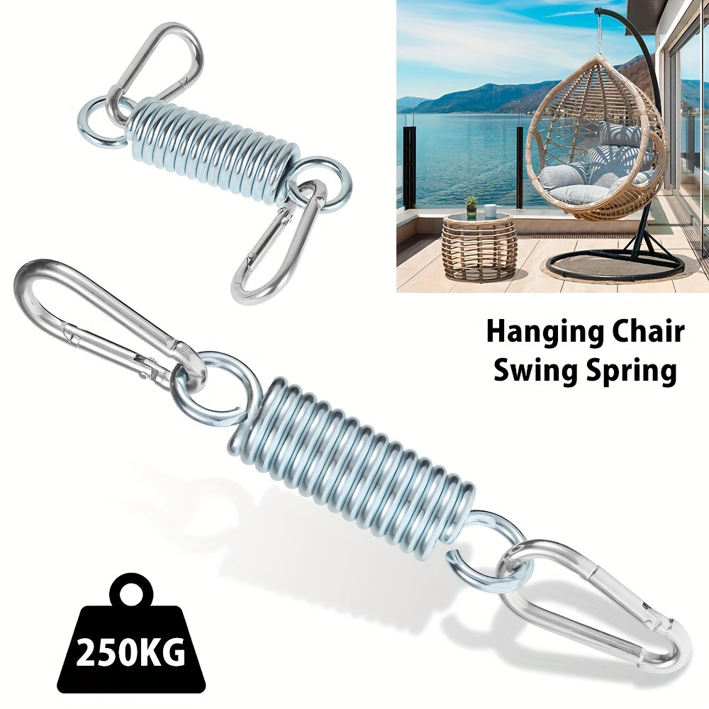 

3pcs Heavy Duty Steel Swing Chair Spring Set - Weatherproof, Includes Springs & Hooks For Indoor/outdoor And Safety