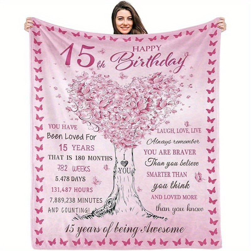 

15 For , Quinceanera For 15th Decorations, 15th For Teen , For 15 Blanket