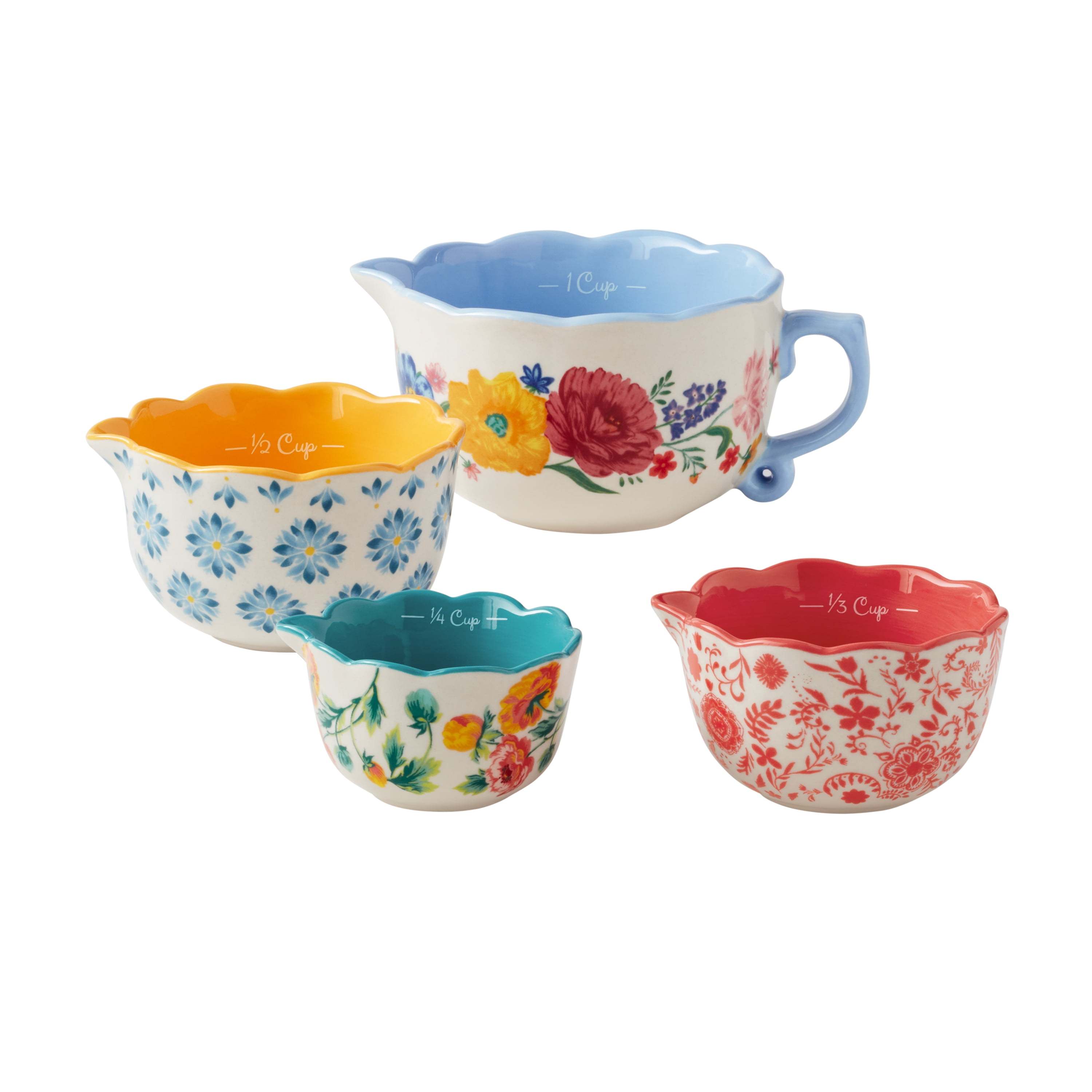 TEMU Hot Sail 4-piece Ceramic Measuring Bowl Set