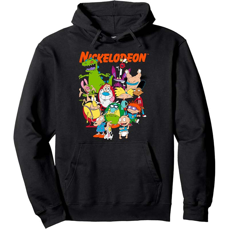 

Group Shot All Retro 90s Characters Pullover Hoodie