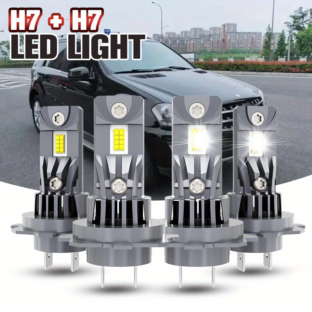 

4x H7 For 2012-2015 2016 2017 Led Headlight High Low Beam Bulbs Kit, 6500k Bright White, 500% Ultra Brighter, Combo 4pcs, Plug And Play