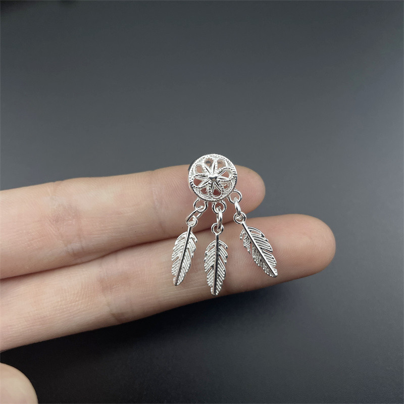 E-shop 6 Stück Perlen mit großem Loch, Netz-Federquasten-Erweiterungen, Armband-Perlenmaterialien, Wahl für handgemachte Kreationen, für handgemachte