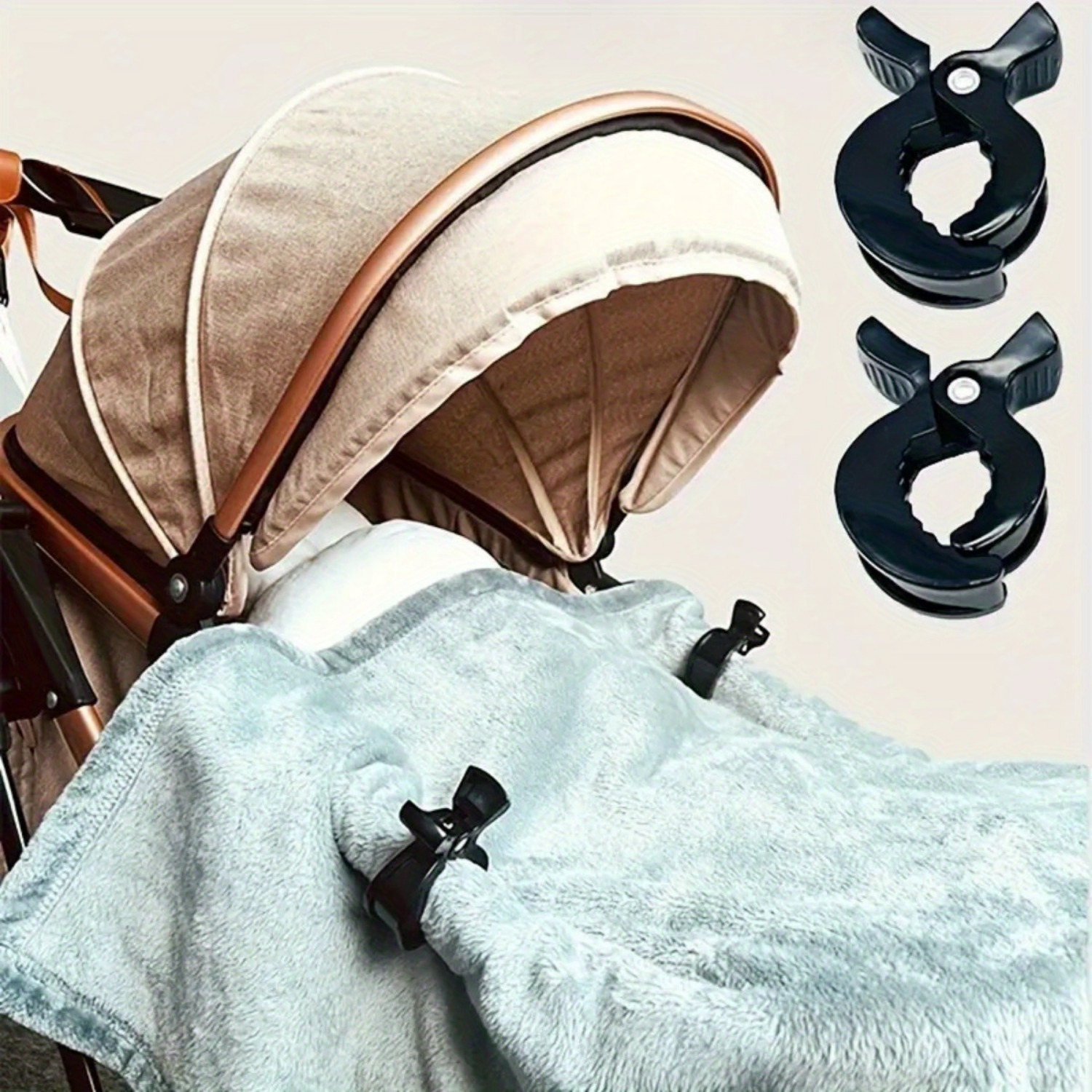2pcs Windproof Blanket Clips for Strollers & More