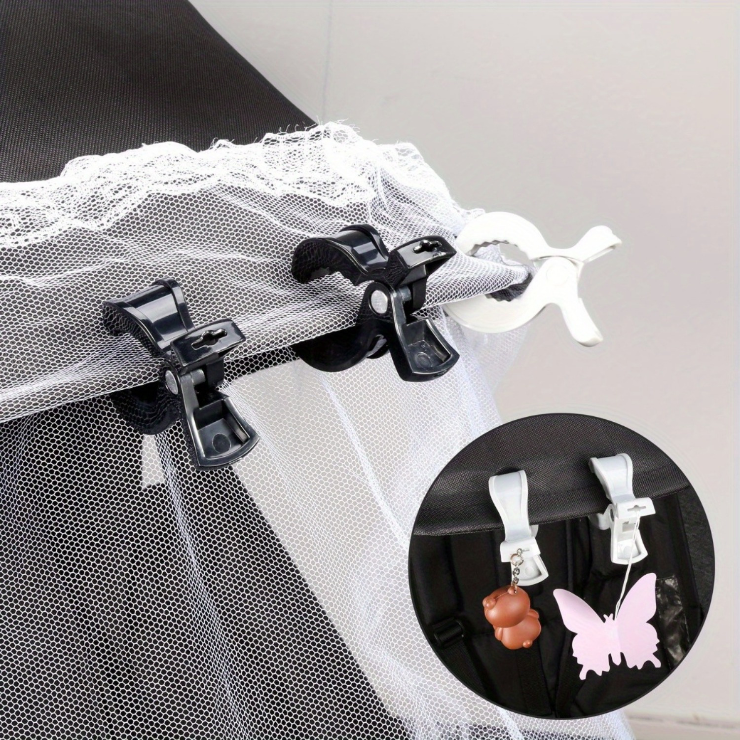 2pcs Windproof Blanket Clips for Strollers & More
