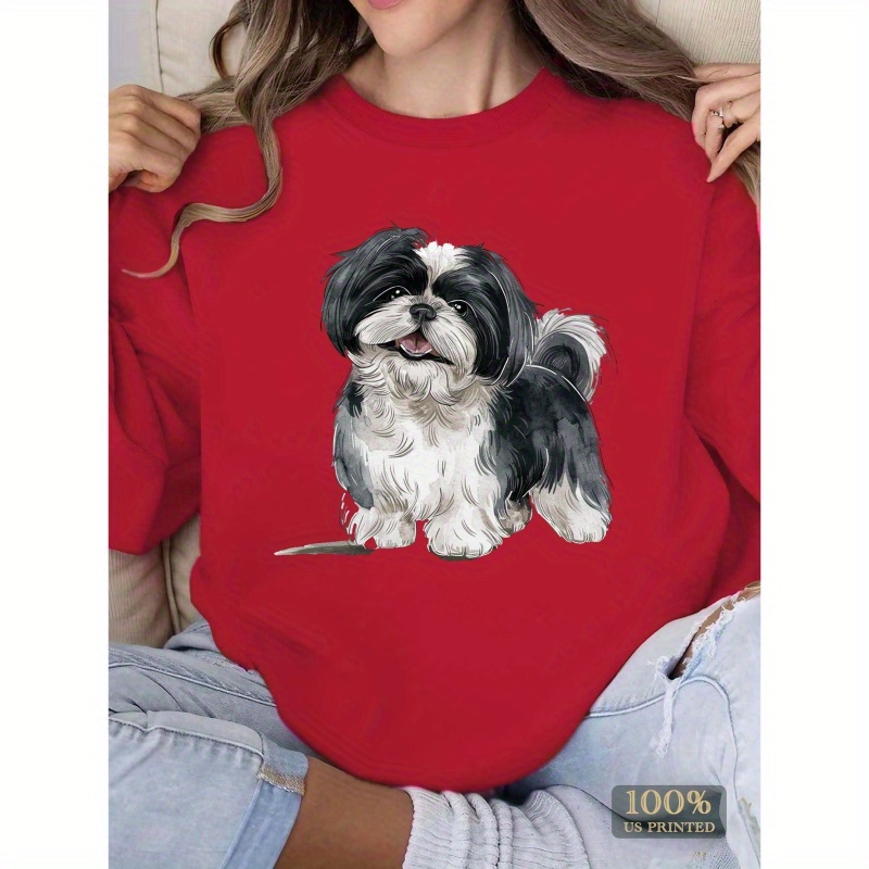 

Hand Painted Shih Tzu Illustration Women's Sweatshirts