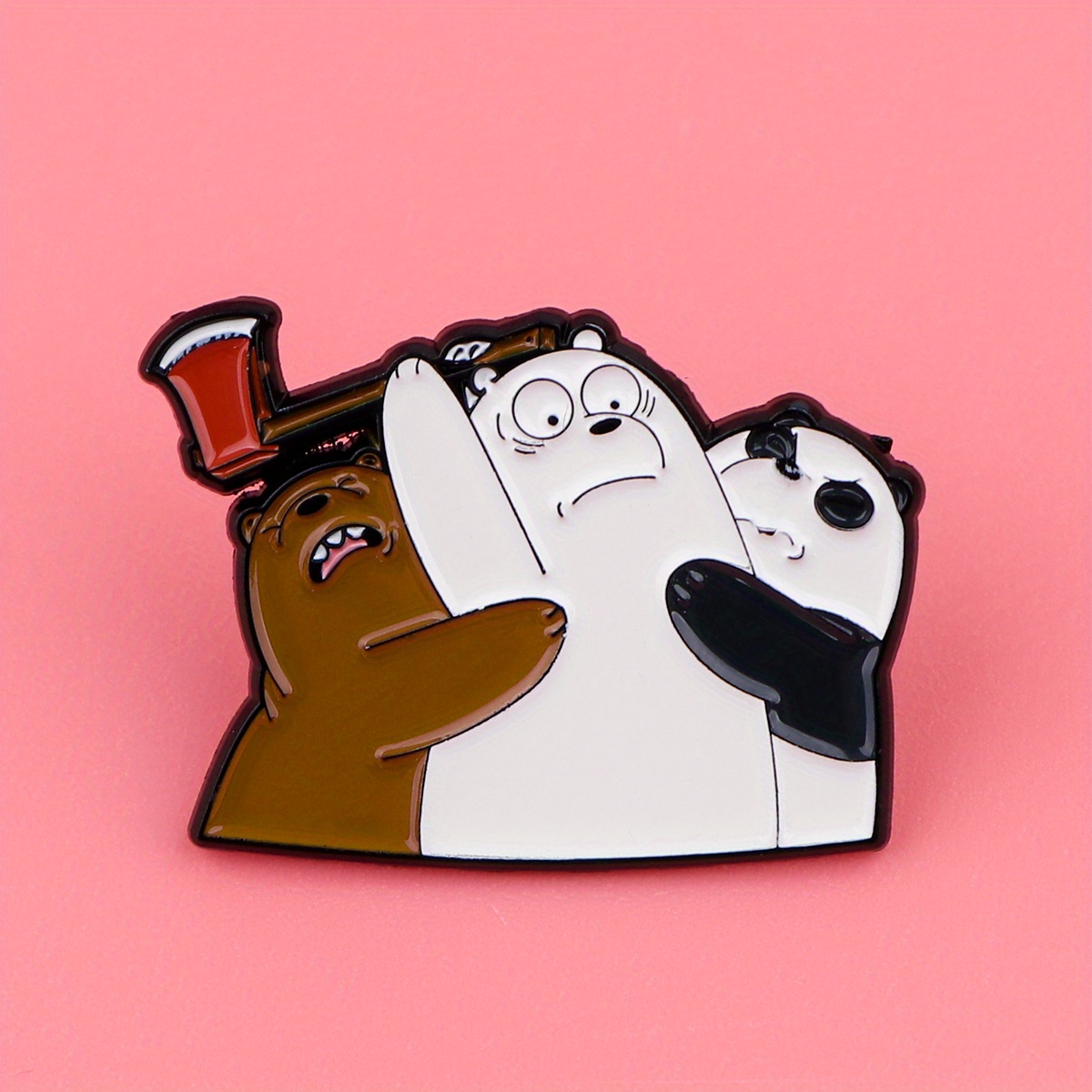 DMLSKY Cartoon Bear Enamel Pin Brooch