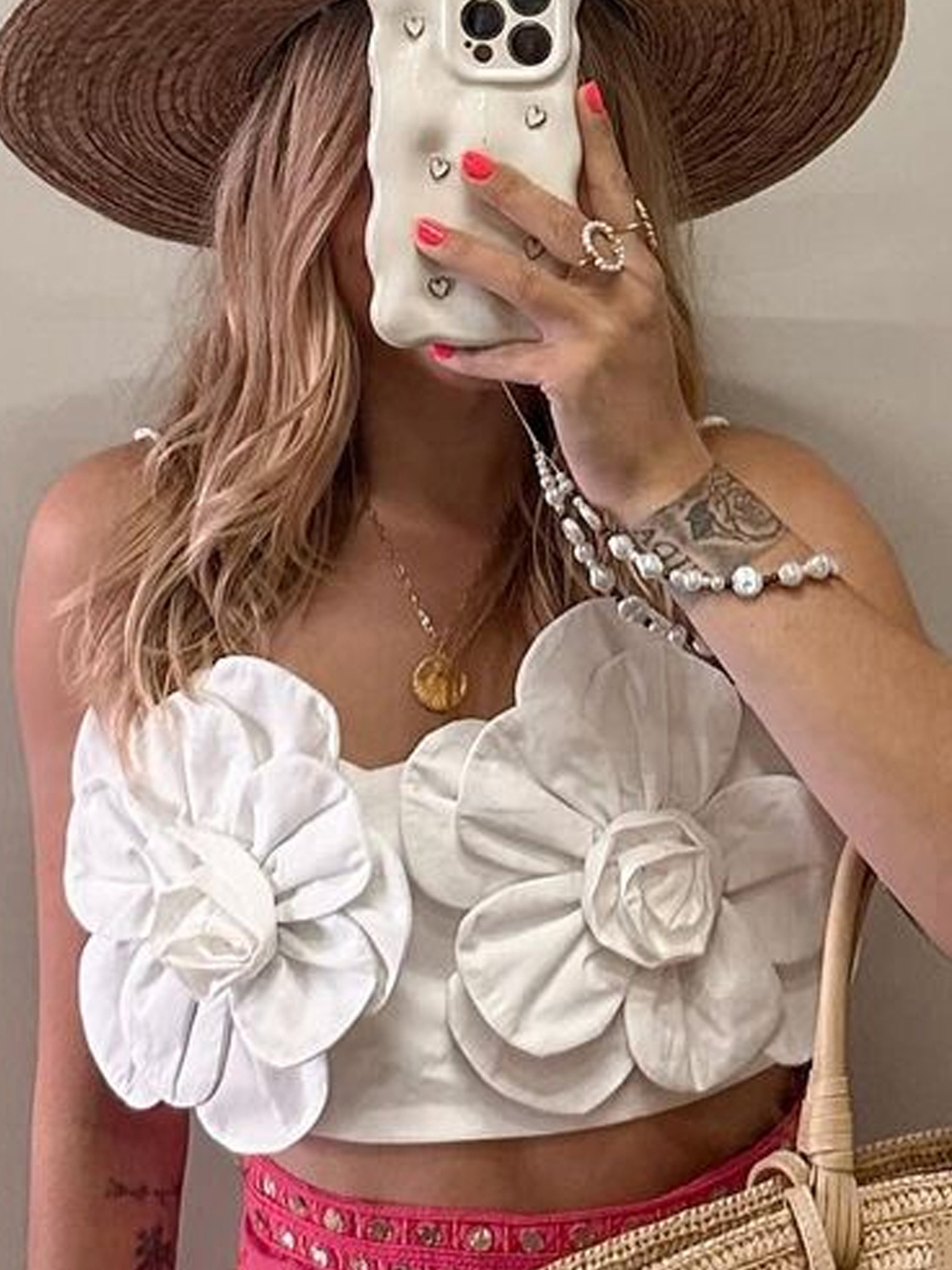 flower crop top sold on Temu Canada