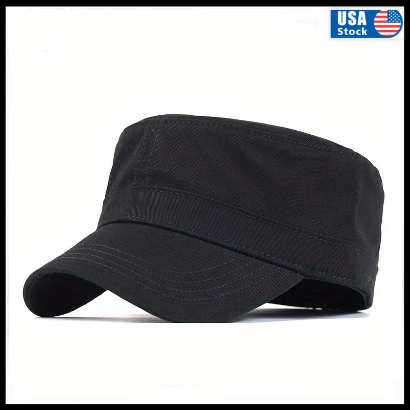 

Men Cap Army Hat Cadet Military Baseball Summer Black, Military Baseball Cap Tie Dye & Washed Basic & Distressed Cadet Brushed Cap