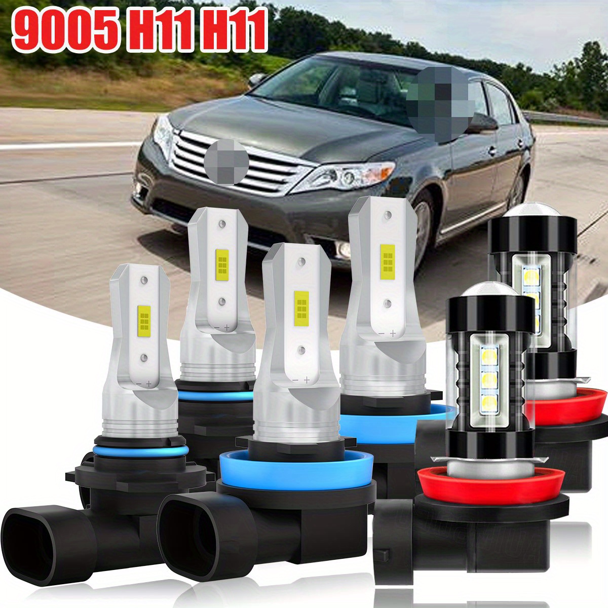 

9005 H11 H11 Led Headlight For Toyota Camry 2007-2014 High Low Beam Fog Light Bulbs, 4000lm 6000k Cool White 40w High Power Lamps,