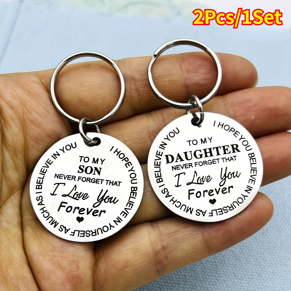 

2pcs Inspirational Keychain For / Son Dad And Mom - That I You - For Christmas, , And