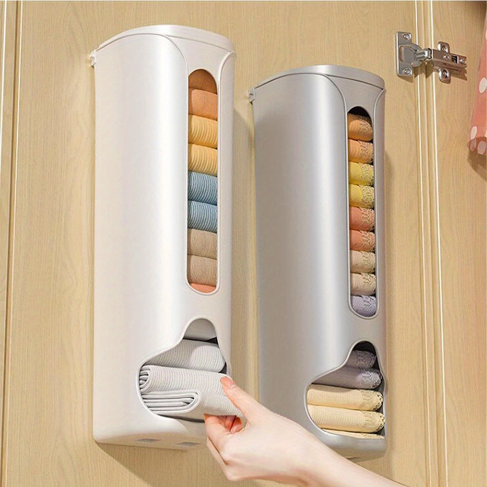 

1pc Closet Underwear Storage Box Wall Mounted, Trash Bag Dispenser Roll Holder Kitchen Under Sink, Panty Organizer Women Drawer, Wall Mounted Storage Bins, Visual Clothing Storage