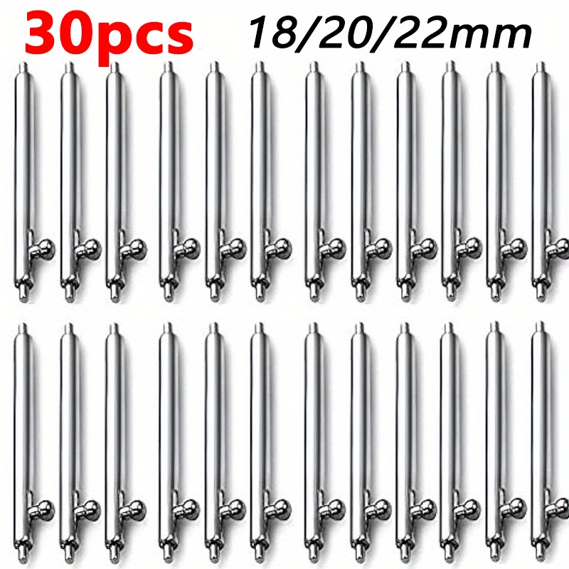 Image of 30pcs Of Quick-release Pins With A Diameter Of 1.5mm For Smart Watch Bands, Suitable For Straps Of 18mm, 20mm, And 22mm.