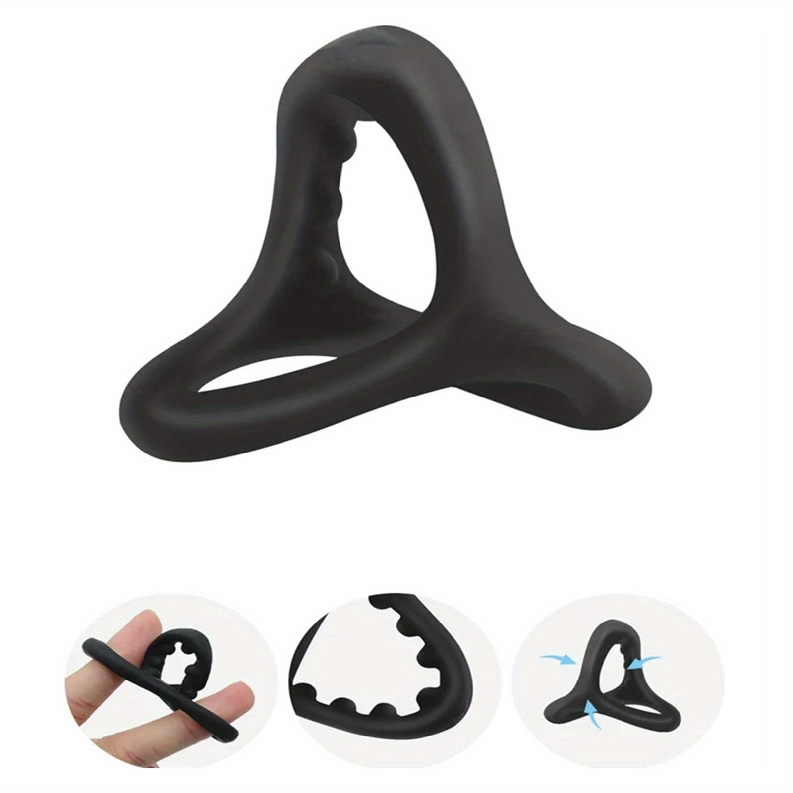 Silicone Triangle Ring for Men, Sexual Wellness Toy, No Electricity or Battery Needed, Durable and Easy to Clean, Enhances Sensitivity and Moisture, Enhances Sensitivity