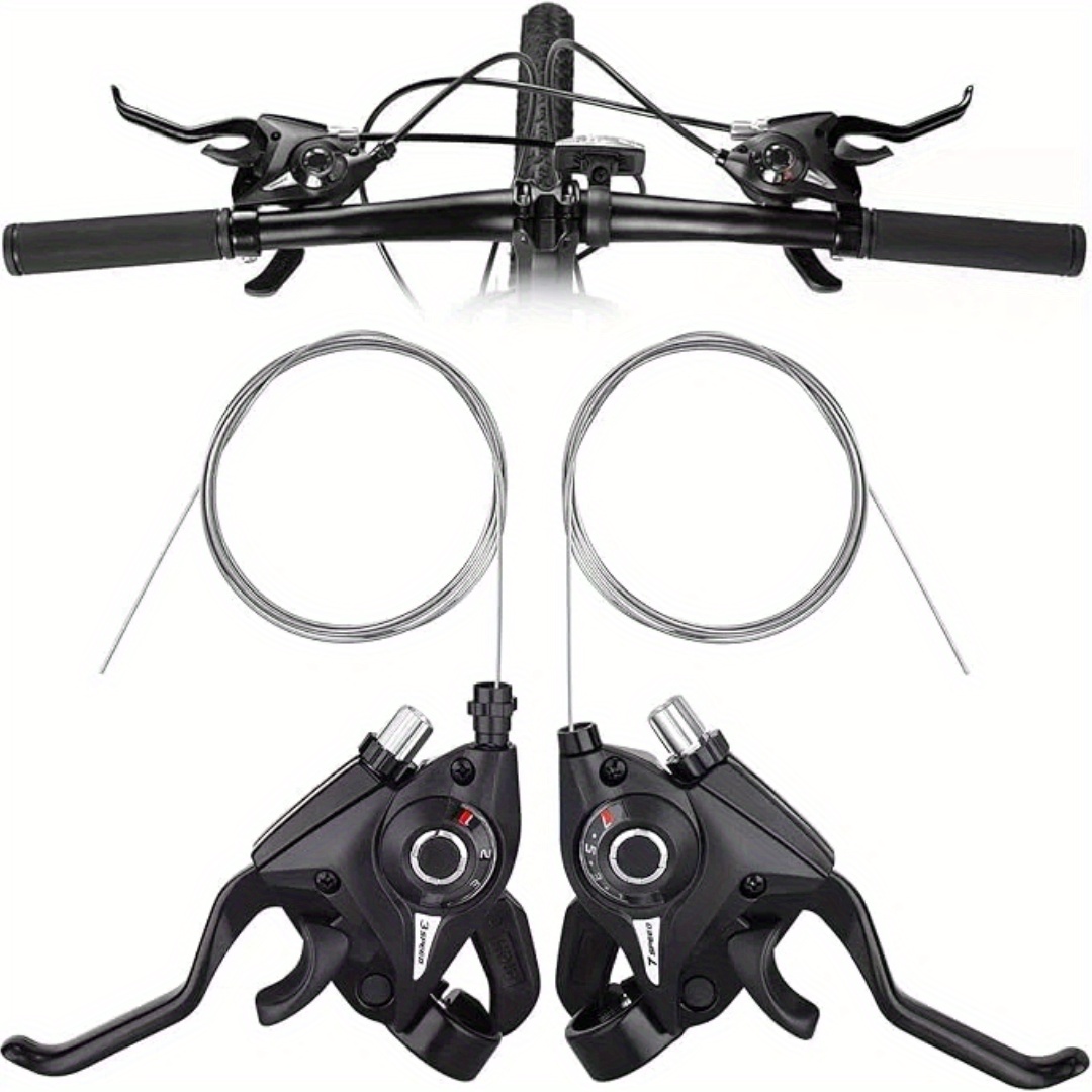 21 24   bike shifters set left brake lever shifter kit with gear indicator replacement shift cable for mountain bike folding bik 0