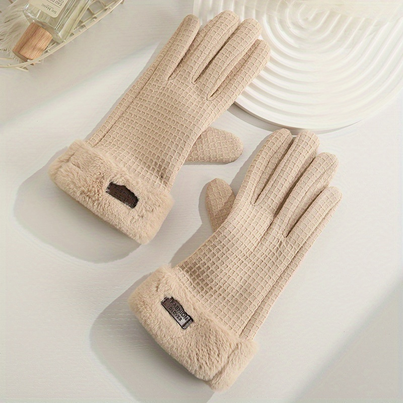 

Gloves Women's Fleece Thickened Driving And Riding And Gloves