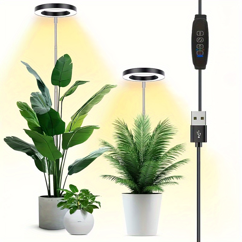 

Usb-powered Led With Adjustable Height And Telescopic Stand For Indoor Seedlings And Flowers - Fits 16"-60.8" Plants, Usb Interface, Without Battery, ≤36v Operating Voltage