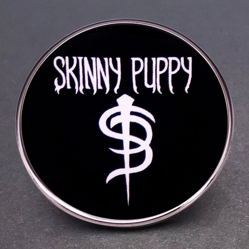 TEMU Band Pin, Industrial Music Metal Alloy Badge, Rock Style Men's Fashion Accessory, No Enamel, Clothing, Footwear, Jewelry Accessories