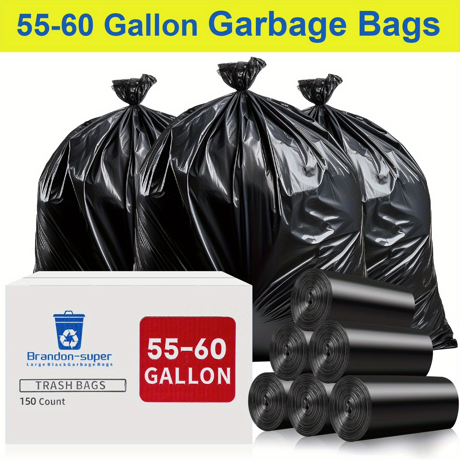 

55-60 Gallon 50/ / 150 Oversized Bag Super Duty Trash For And Use And Camping For Homes