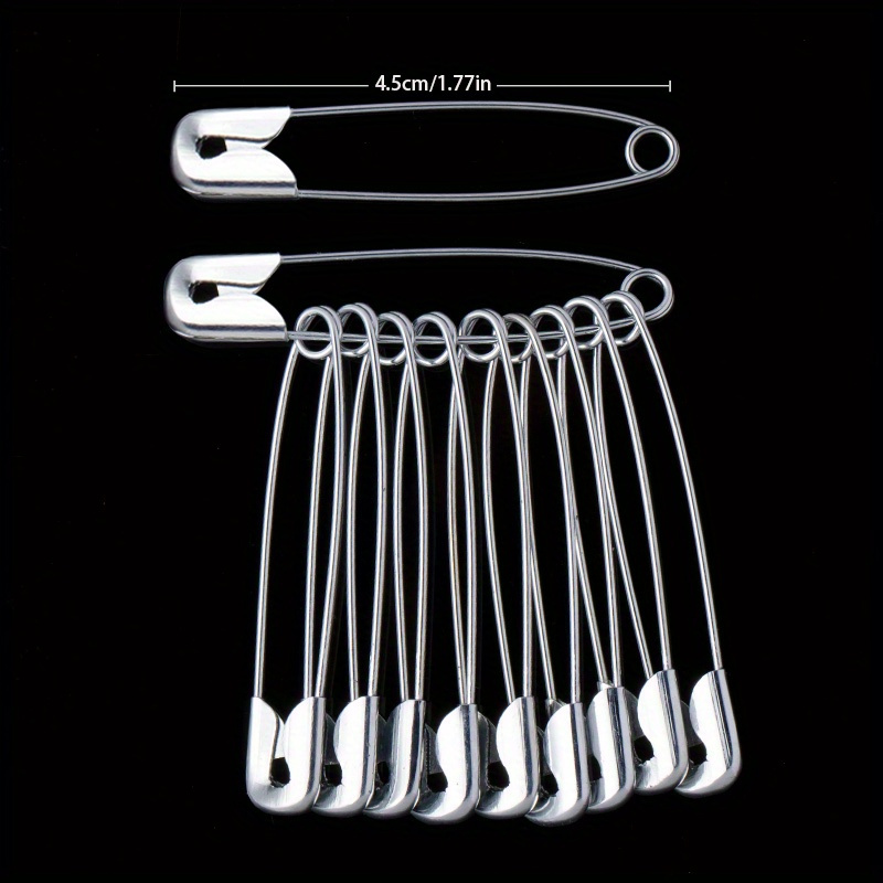 Pack Of 12 Sturdy Nickel Steel Safety Pins For Clothing And Projects Diy
