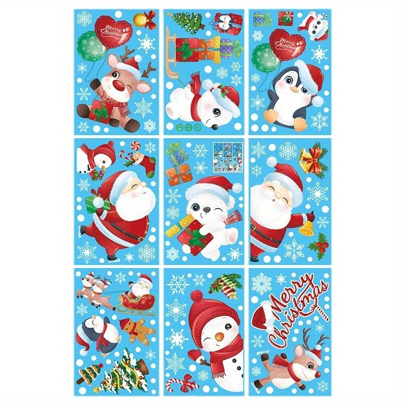 168pcs Christmas Window Decals For - Double-sided Holiday Decoration For Walls Using Static Cling